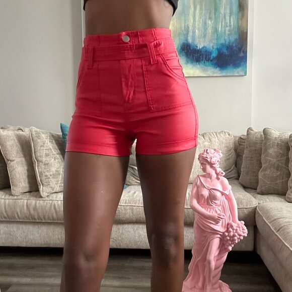 Women's High Waist Hot Shorts - Picture 2 of 4